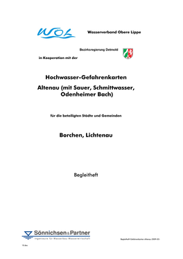 Hochwasser-Gefahrenkarten Altenau (Mit Sauer, Schmittwasser, Odenheimer Bach)