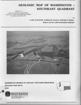 GEOLOGIC MAP of WASHINGTON - SOUTHEAS.T QUADRANT L1brat1y DEPT