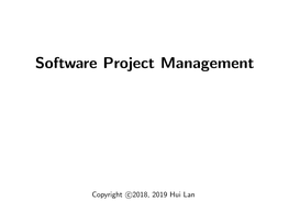 Software Project Management