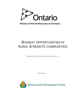 Bioheat Opportunities in Rural & Remote Communities