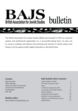 BAJS Bulletin 2014