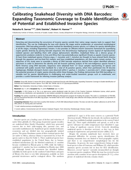 Calibrating Snakehead Diversity with DNA Barcodes: Expanding Taxonomic Coverage to Enable Identification of Potential and Established Invasive Species