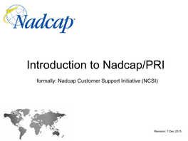 Introduction to Nadcap/PRI