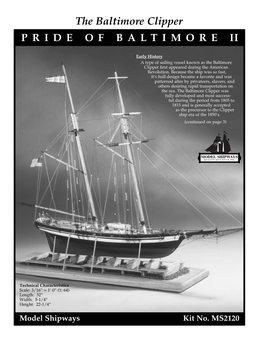 The Baltimore Clipper PRIDE of BALTIMORE II