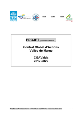 Contrat Global D'actions Vallée De Marne Cgavama 2017-2022