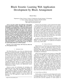 Block Sweetie: Learning Web Application Development by Block Arrangement