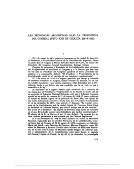 Las Provincias Argentinas Bajo La Presidencia Del General Justo José
