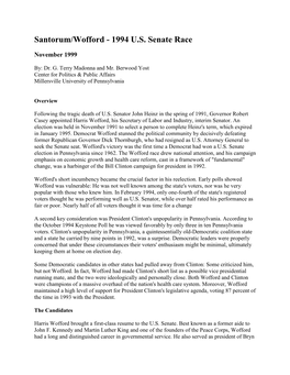 Santorum/Wofford - 1994 U.S