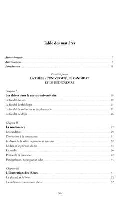 Table Des Matieres