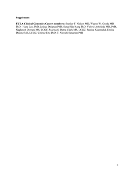 Stanley F. Nelson MD, Wayne W. Grody MD Phd, Hane Lee, Phd, Joshua Deignan Phd, Sung-Hae Kang Phd, Valerie Arboleda MD, Phd, Naghmeh Dorrani MS, LCGC, Marina S