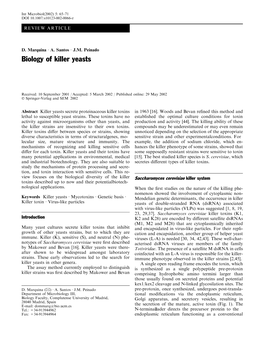 Biology of Killer Yeasts