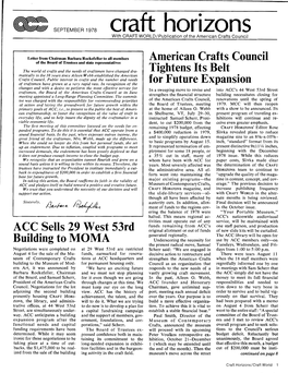 Craft Horizons with CRAFT WORLD/Publication of the American Crafts Council
