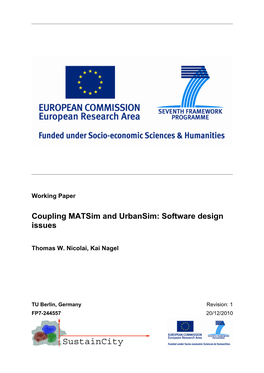 Coupling Matsim and Urbansim: Software Design Issues