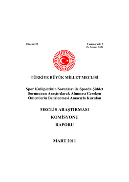 Meclis Araştırması Komisyonu Raporu Mart 2011