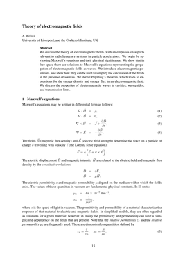 Theory of Electromagnetic Fields