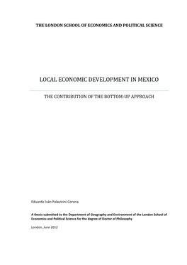 Local Economic Development in Mexico