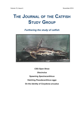 The Journal of the Catfish Study Group