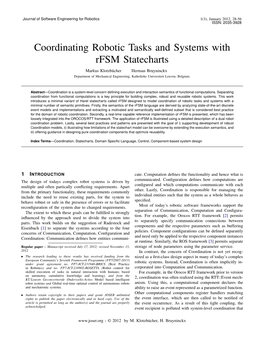Coordinating Robotic Tasks and Systems with Rfsm Statecharts
