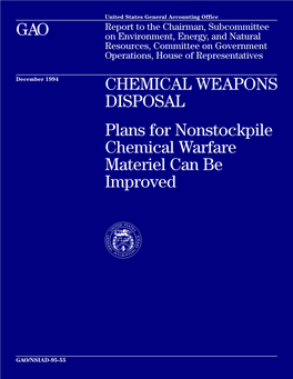 NSIAD-95-55 Chemical Weapons Disposal
