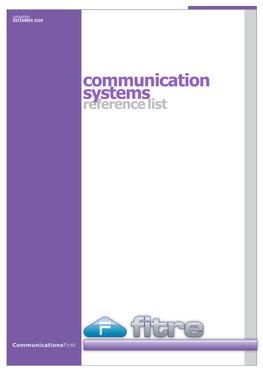 Communication Systems Reference List