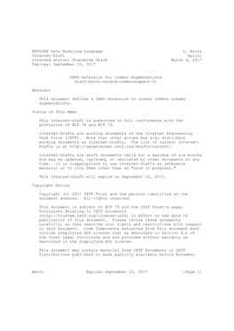 NETCONF Data Modeling Language L. Bertz Internet-Draft Sprint Intended Status: Standards Track March 9, 2017 Expires: September 10, 2017