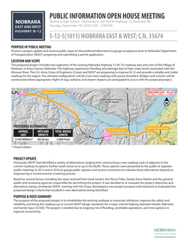 Public Information Open House Meeting