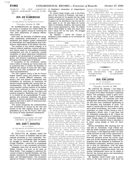 CONGRESSIONAL RECORD— Extensions of Remarks E1962 HON