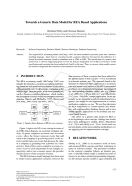 Towards a Generic Data Model for REA Based Applications