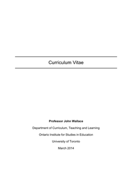 Curriculum Vitae