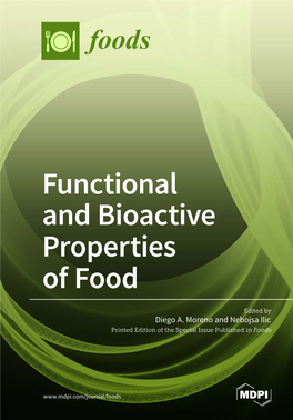Functional and Bioactive Properties of Food