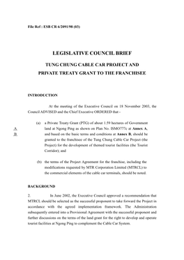 Legislative Council Brief