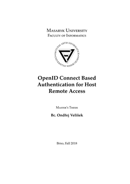 Openid Connect Based Authentication for Host Remote Access