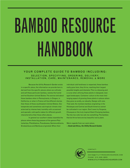 Bamboo Resource Handbook