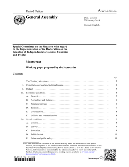 General Assembly Distr.: General 22 February 2019