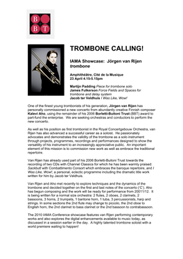 Trombone Calling!