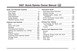 2007 Buick Rainier Owner Manual M