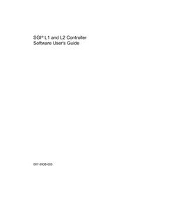 SGI® L1 and L2 Controller Software User's Guide