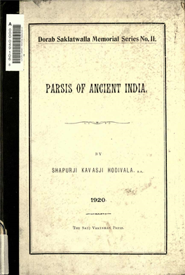 Parsis of Ancient India