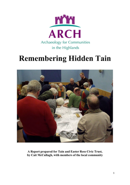 Remembering Hidden Tain Report of Findings.Pdf