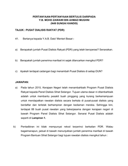 Pusat Dialisis Rakyat (Pdr)