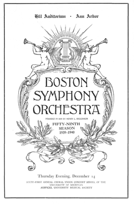 Boston Syaphony Orchestra Founded in 1881 Dy Henry L
