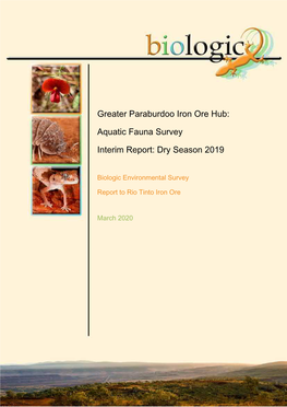 Greater Paraburdoo Iron Ore Hub: Aquatic Fauna Survey Interim Report