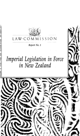 Imperial Legislation in Force in New Zealand