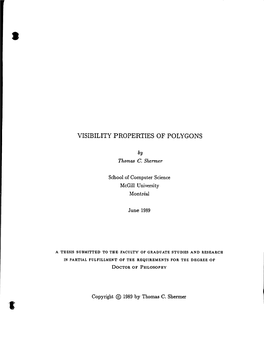 Visibility Properties of Polygons