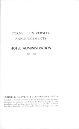 Hotel Administration