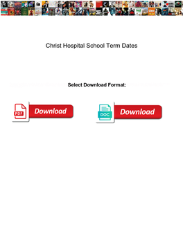 Christ Hospital School Term Dates