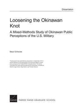 A Mixed-Methods Study of Okinawan Public Perceptions of the US Military