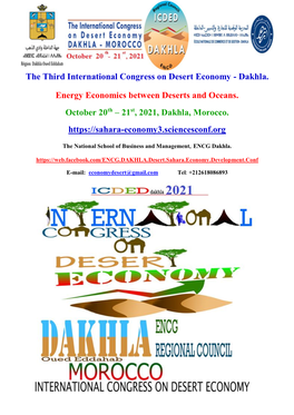 The Third International Congress on Desert Economy - Dakhla