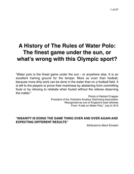 Water Polo History 2.0.Pages