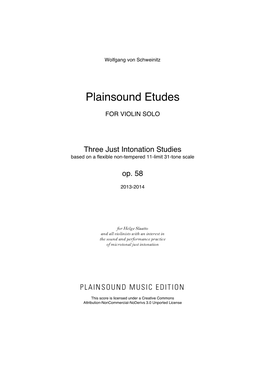 Plainsound Etudes